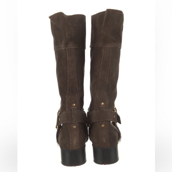 Prada brown suede moto boots - Picture 4 of 5